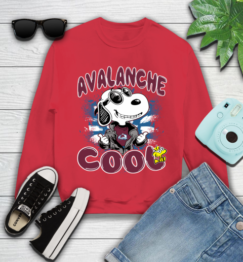 NHL Hockey Colorado Avalanche Cool Snoopy Shirt Youth Sweatshirt 6