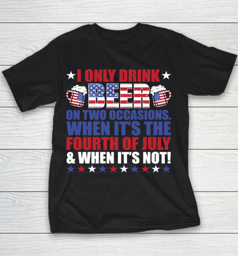 Beer Lover Funny Shirt Beer Fourth Of July Youth T-Shirt