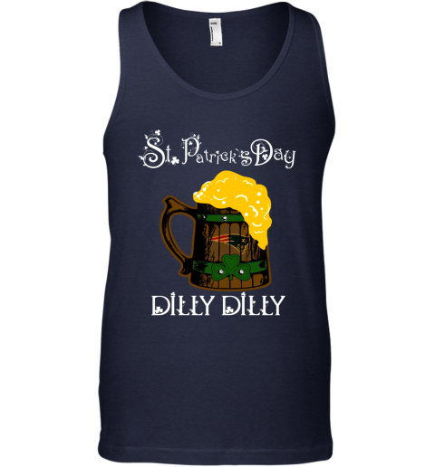 NFL New England Patriots St Patrick's Day Dilly Dilly Beer Football Sports WvqBotXJp7z unisex tank 17 95 151514 front navy