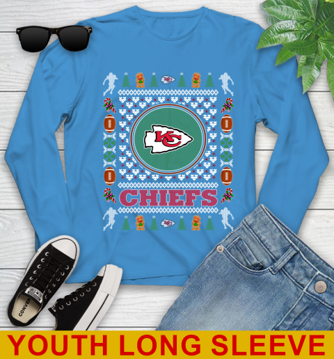 Kansas City Chiefs Merry Christmas NFL Football Loyal Fan Youth Long Sleeve 8