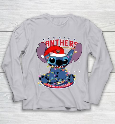 Florida Panthers NHL Hockey noel stitch Christmas Youth Long Sleeve 3