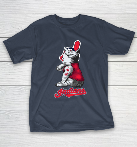 MLB Baseball My Cat Loves Cleveland Indians T-Shirt 3