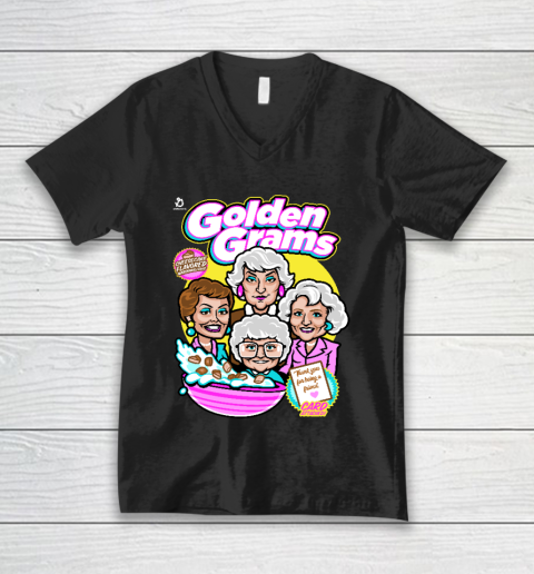 Golden Girls Tshirt Golden Grams Cereal V-Neck T-Shirt