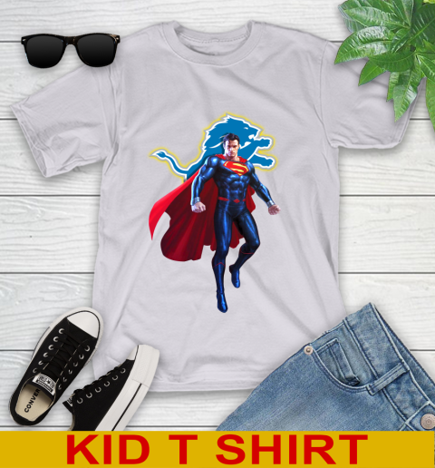 NFL Superman DC Sports Football Detroit Lions Youth T-Shirt 5