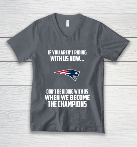 NFL New England Patriots Football We Become The Champions V-Neck T-Shirt 4