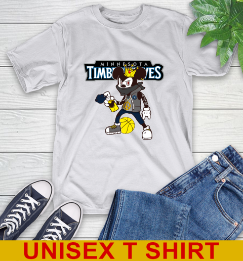 Minnesota Timberwolves NBA Basketball Mickey Peace Sign Sports T-Shirt 12