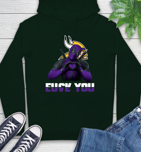 NHL Minnesota Vikings Deadpool Love You Fuck You Football Sports Hoodie 12