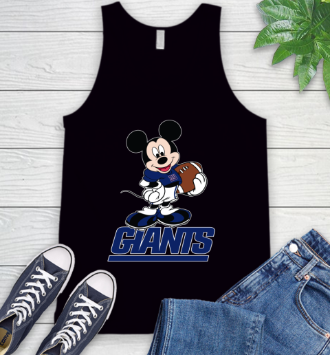 NFL Football New York Giants Cheerful Mickey Mouse Shirt Tank Top