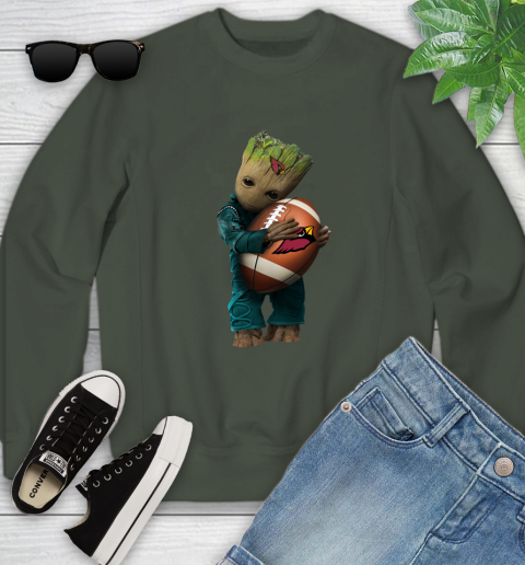 NFL Groot Guardians Of The Galaxy Football Sports Arizona Cardinals Youth Sweatshirt 10