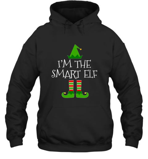 I'm The Smart Elf Matching Family Group Christmas T Shirt Men Hooded