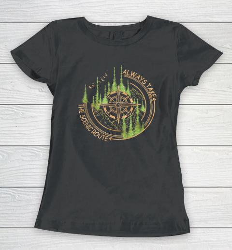 Always Take The Scenic Route Camping Travel Adventure Women's T-Shirt