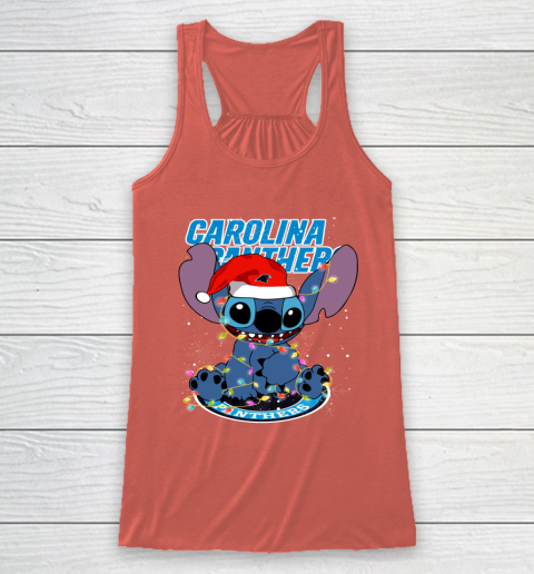 Carolina Panthers NFL Football noel stitch Christmas Racerback Tank 2