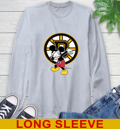 Boston Bruins NHL Hockey Dabbing Mickey Disney Sports Long Sleeve T-Shirt 6