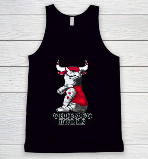 NBA Basketball My Cat Loves Chicago Bulls Tank Top