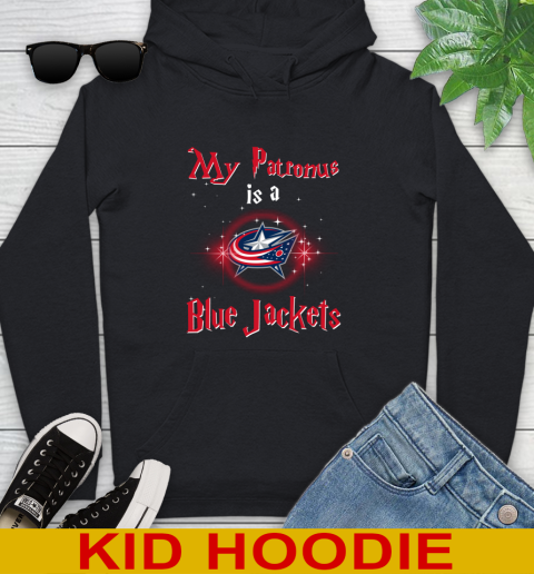 NHL Hockey Harry Potter My Patronus Is A Columbus Blue Jackets Youth Hoodie