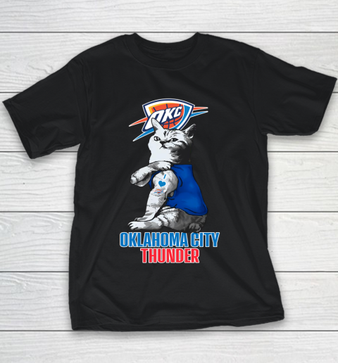 NBA Basketball My Cat Loves Oklahoma City Thunder Youth T-Shirt