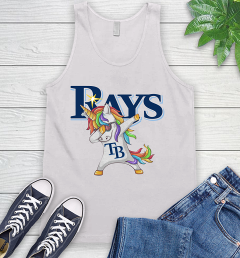 Tampa Bay Rays MLB Baseball Funny Unicorn Dabbing Sports Tank Top
