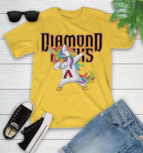 Arizona Diamondbacks MLB Baseball Funny Unicorn Dabbing Sports Youth T-Shirt 8
