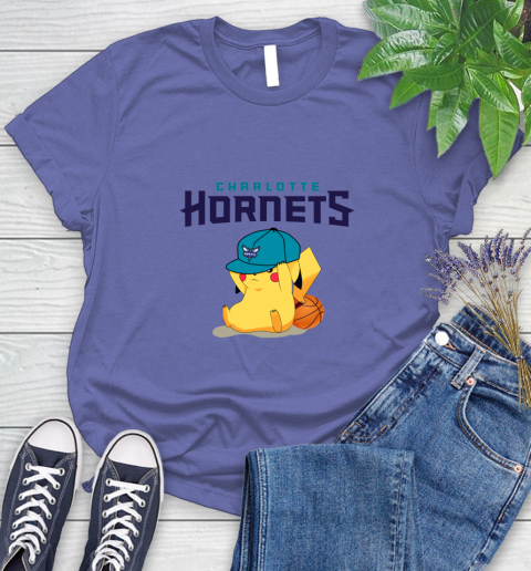 NBA Pikachu Basketball Sports Charlotte Hornets Women's T-Shirt 11