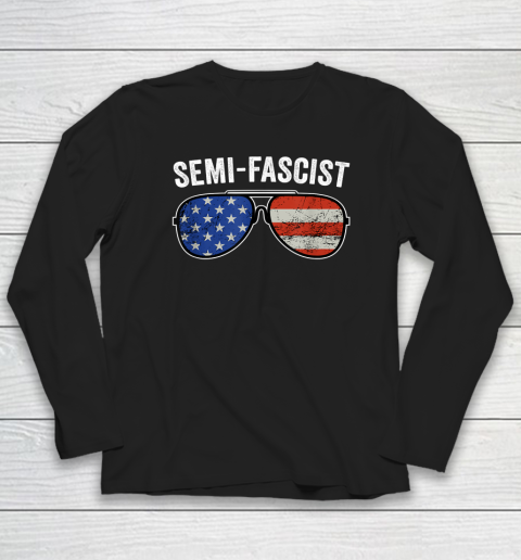 Semi Fascist Funny Political Humor Biden Quotes Long Sleeve T-Shirt