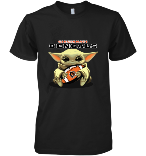 Baby Yoda Loves The Cincinnati Bengals Star Wars NFL Premium Men's T-Shirt