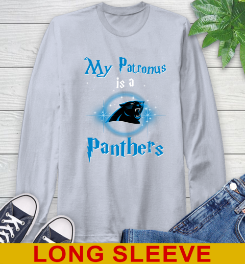 NFL Football Harry Potter My Patronus Is A Carolina Panthers Long Sleeve T-Shirt 6