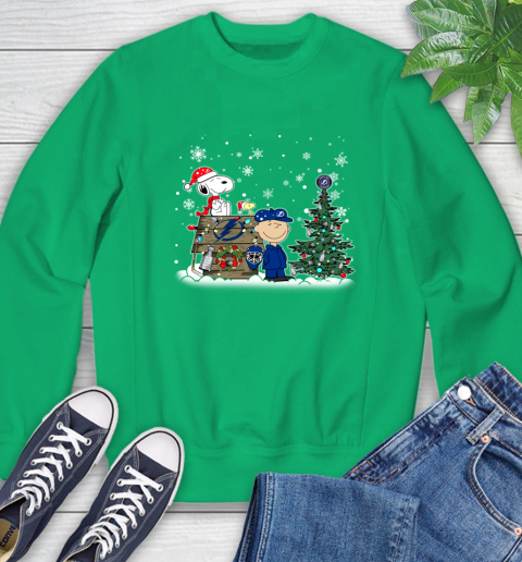NHL Tampa Bay Lightning Snoopy Charlie Brown Woodstock Christmas Stanley Cup Hockey Sweatshirt 7