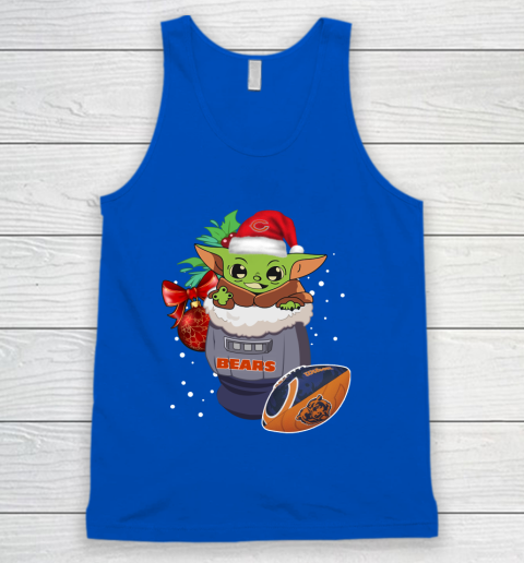 Chicago Bears Christmas Baby Yoda Star Wars Funny Happy NFL Tank Top 5