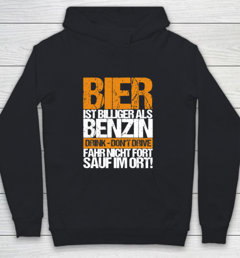 Beer Lover Funny Shirt Beer Cheaper Than Gasoline Drinking Alcohol Drinking Party Saying Youth Hoodie