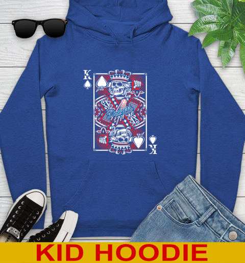 Los Angeles Dodgers MLB Baseball The King Of Spades Death Cards Shirt Youth Hoodie 10