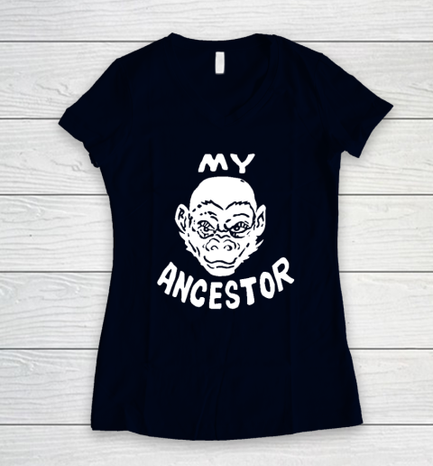 My Ancestor Monkey Women's V-Neck T-Shirt 2