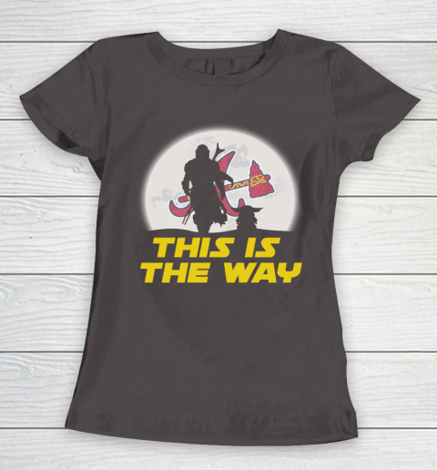 Atlanta Braves MLB Baseball Star Wars Yoda And Mandalorian This Is The Way Women's T-Shirt 7