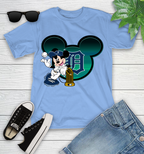 MLB Detroit Tigers The Commissioner's Trophy Mickey Mouse Disney Youth T-Shirt 11