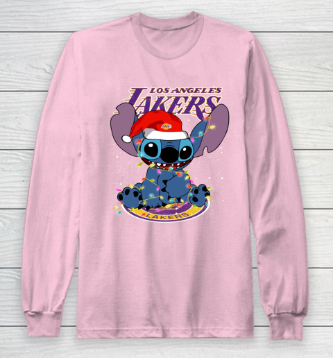 Los Angeles Lakers NBA noel stitch Basketball Christmas Long Sleeve T-Shirt 6