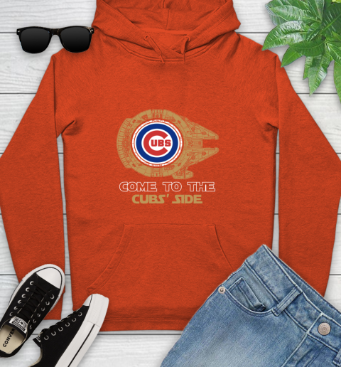 MLB Come To The Chicago Cubs Side Star Wars Baseball Sports Youth Hoodie 4