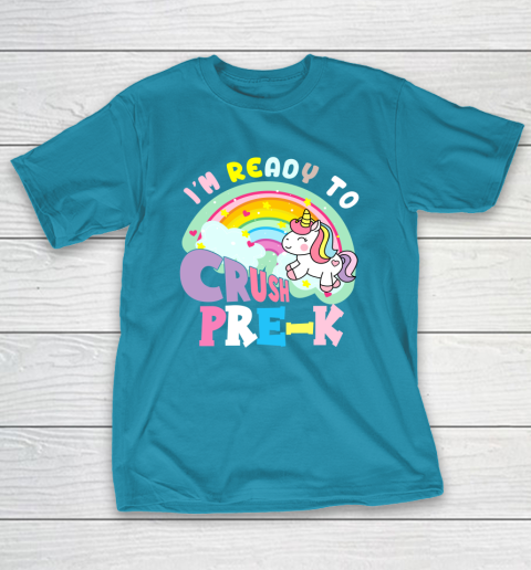 Back to school shirt ready to crush pre K unicorn T-Shirt 7