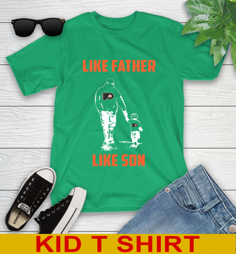 Philadelphia Flyers NHL Hockey Like Father Like Son Sports Youth T-Shirt 7