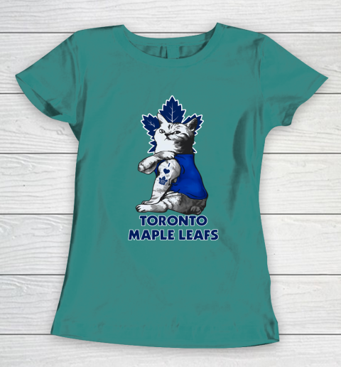 NHL My Cat Loves Toronto Maple Leafs Hockey Women's T-Shirt 10