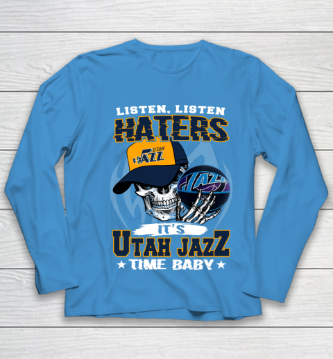 Listen Haters It is JAZZ Time Baby NBA Youth Long Sleeve 5
