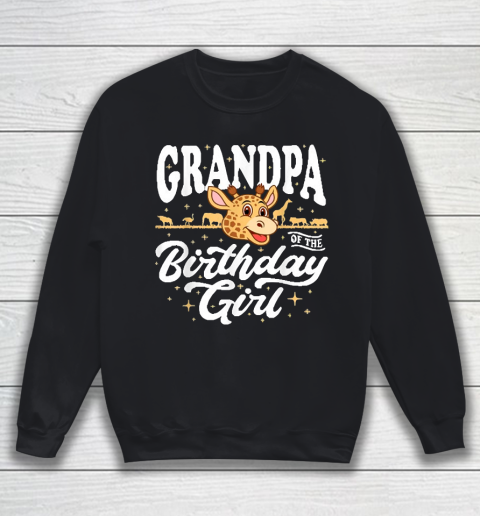 Grandpa Funny Gift Apparel  Grandpa Birthday Crew Jungle Safari Animals Sweatshirt