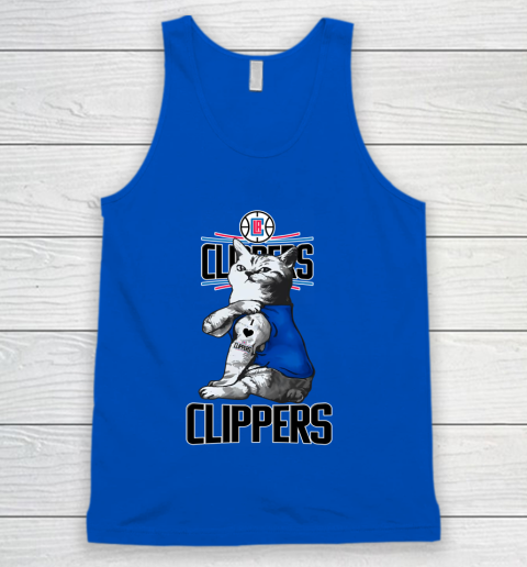 NBA Basketball My Cat Loves LA Clippers Tank Top 4