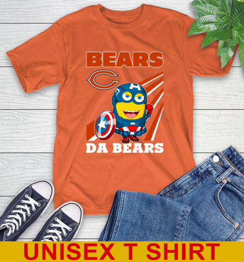 NFL Football Chicago Bears Captain America Marvel Avengers Minion Shirt T-Shirt 4