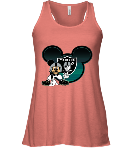 NFL Oakland Raiders Mickey Mouse Disney Football T Shirt xCxCIFXtBkX flowy tank 32 95 151514 front coral