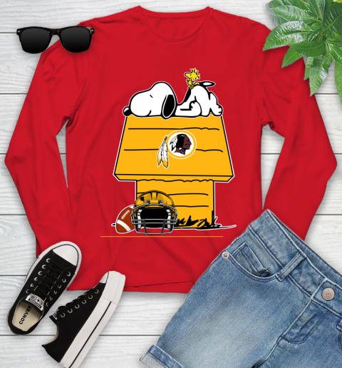 Washington Redskins NFL Football Snoopy Woodstock The Peanuts Movie Youth Long Sleeve 11
