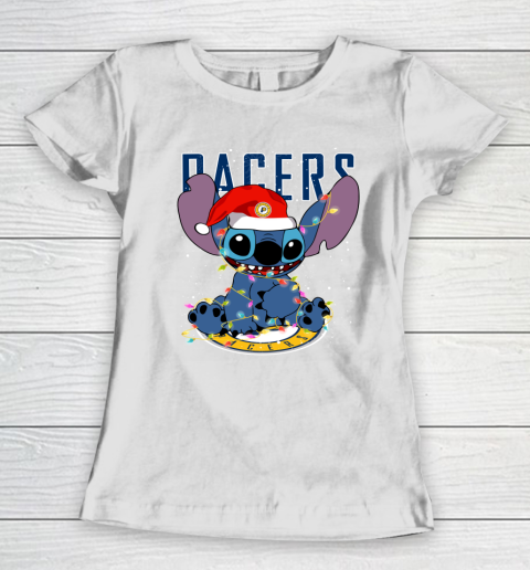 Indiana Pacers NBA noel stitch Basketball Christmas Women's T-Shirt
