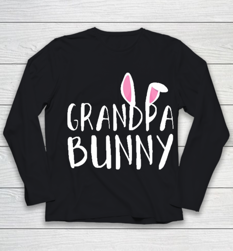 Grandpa Funny Gift Apparel  Grandpa Bunny Paps Family Matching Easter Youth Long Sleeve