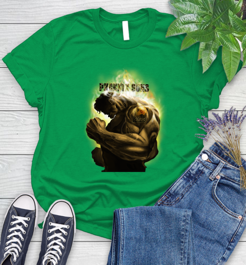 Phoenix Suns NBA Basketball Hulk Marvel Avengers Sports Women's T-Shirt 9