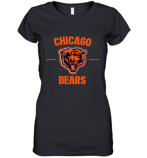 Nike Chicago Bears Tan 2019 Salute to Service Sideline Therma Pullover Women's V-Neck T-Shirt