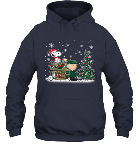 NHL Minnesota Wild Snoopy Charlie Brown Christmas Hockey Super Bowl Sports uUOU2UQ4B0Z hoodie 23 95 151514 front navy