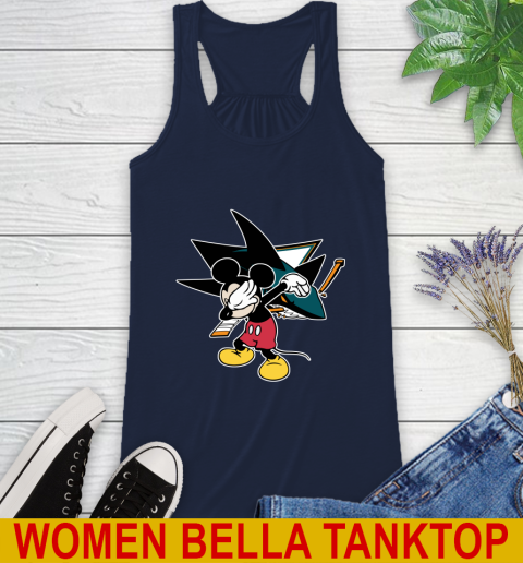 San Jose Sharks NHL Hockey Dabbing Mickey Disney Sports Racerback Tank 11